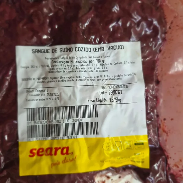 Sangue cozido